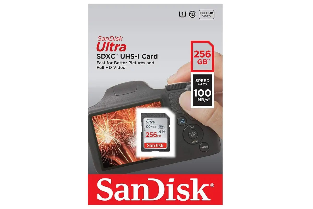 SanDisk Ultra 256GB SD Card SDXC UHS-I Camera DSLR Memory Card SDSDUNR-256G 100MB/s