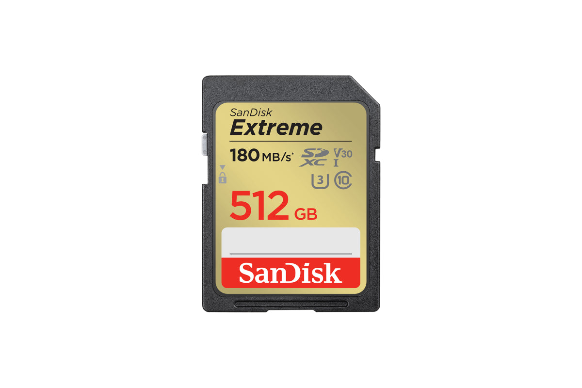 SanDisk SDSDXVV-512G-GNCIN 512GB Extreme SDHC SDXV5 UHS-I SD Card 170mb/s