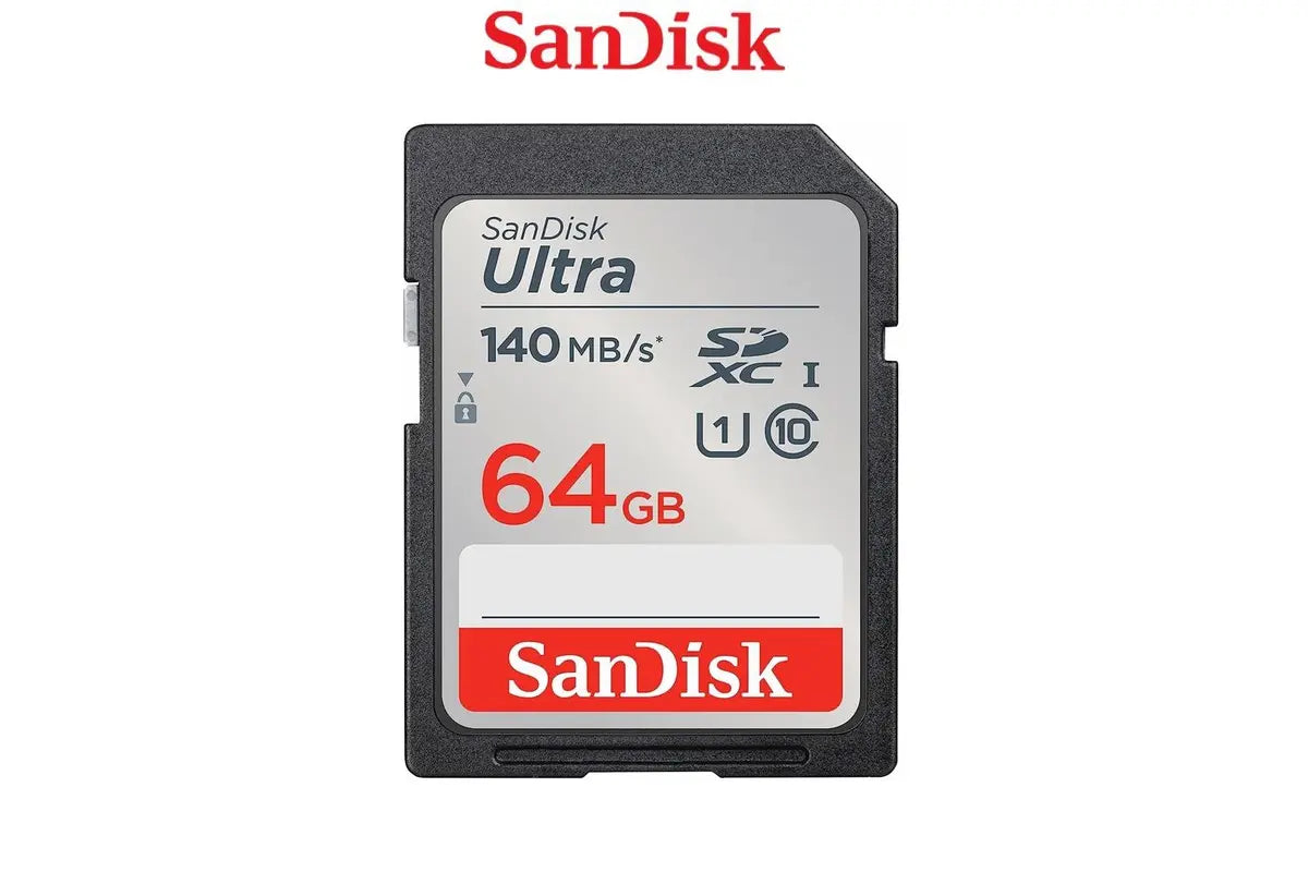 SanDisk 64GB SD Ultra SDXC UHS-I Memory Card 140MB/s C10 U1 SDSDUNB-064G