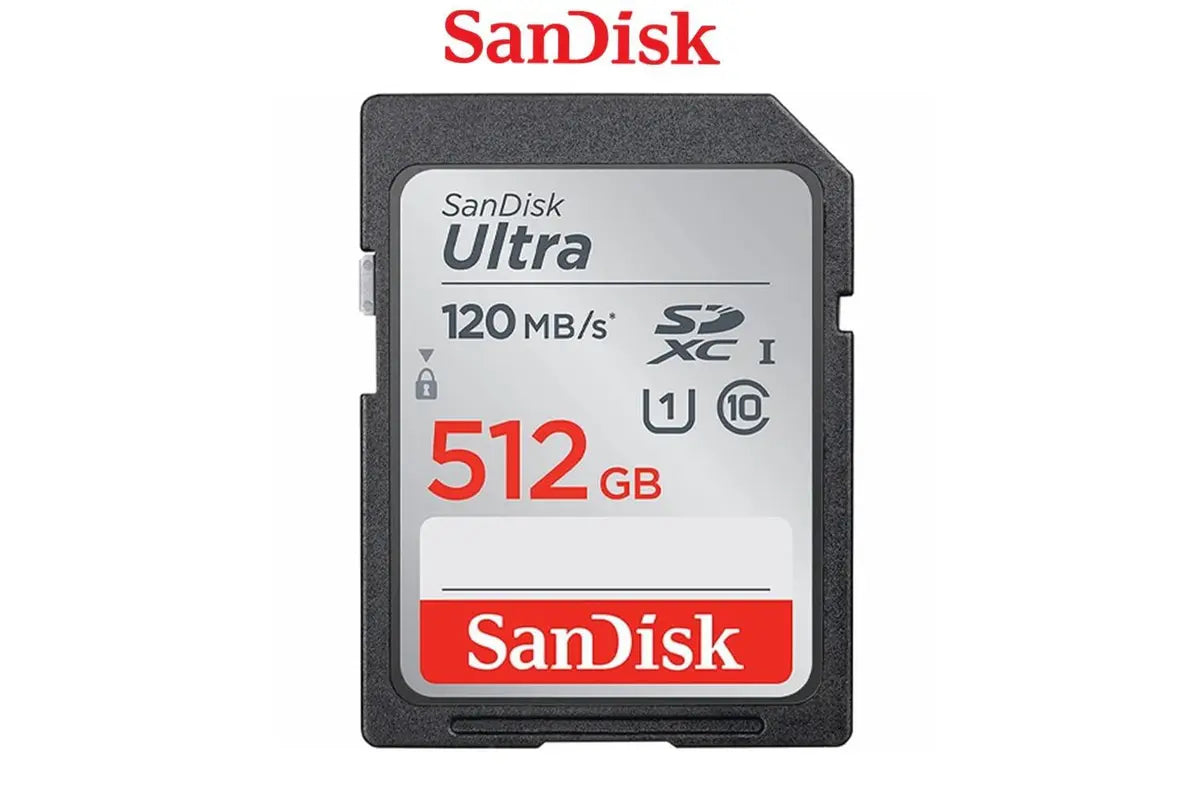 SD Card SanDisk 512GB Ultra SDXC UHS-I Memory Card 120MB/s C10 U1 Full HD SDSDUN4-512G-GN6IN