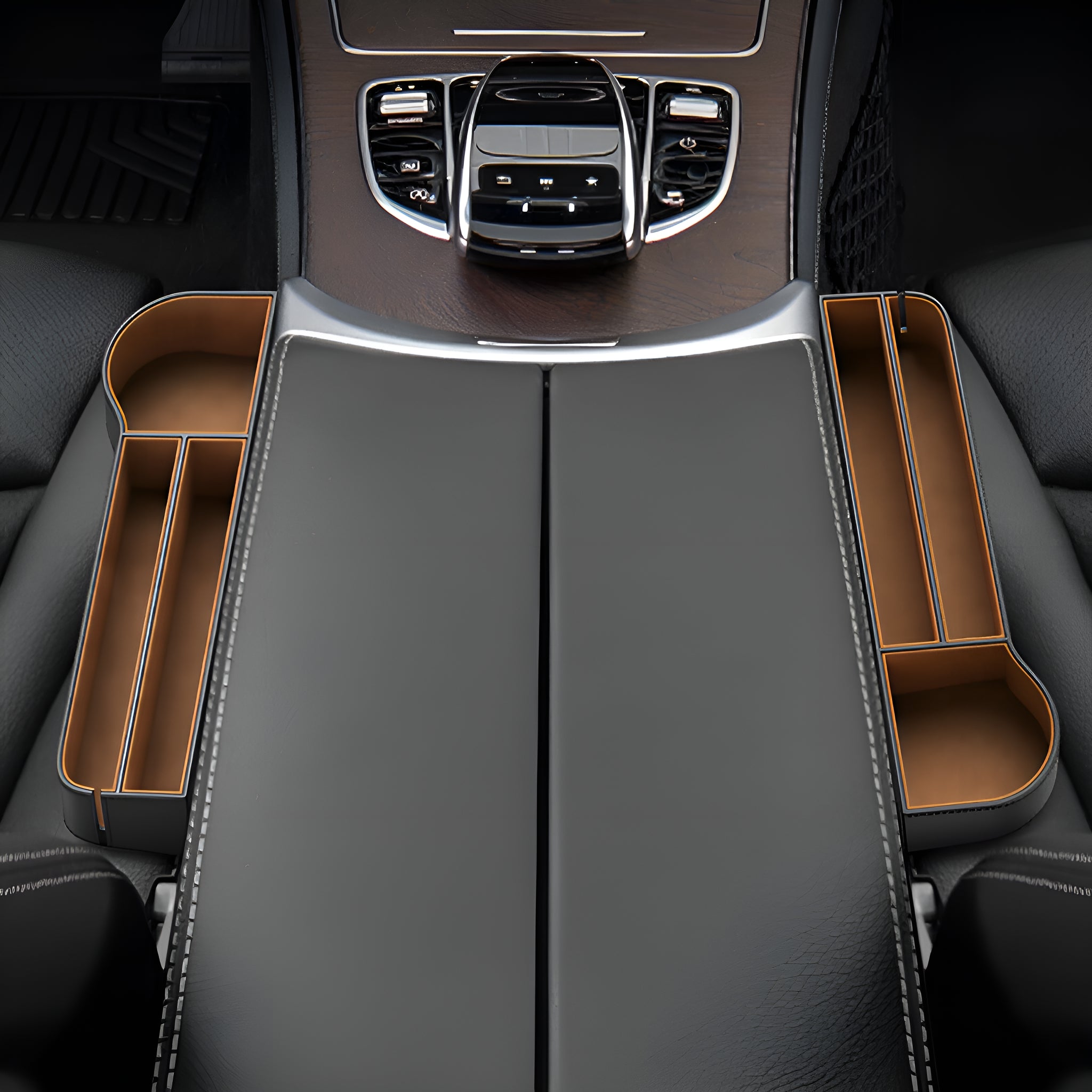 Baseus Universal Leather Car Organiser Auto Seat Gap Storage Box For Pocket Organizer Wallet Cigarette Keys Phone Holders