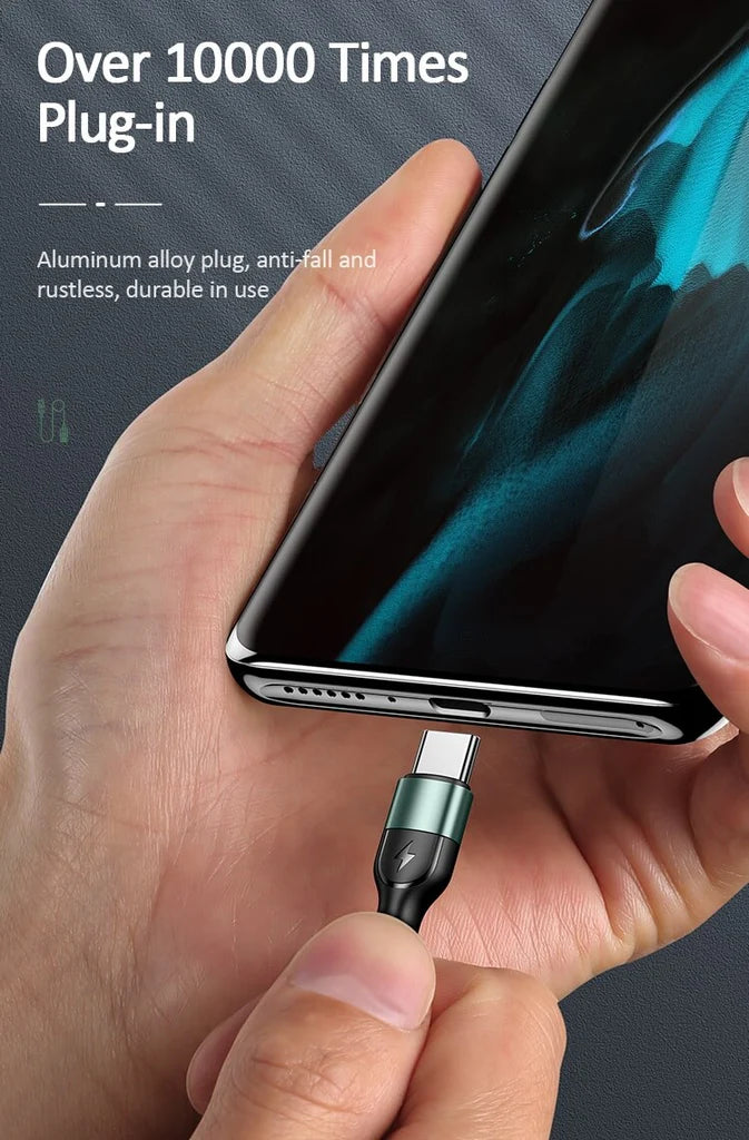USAMS USB To Type-C Aluminium Charger Cable Charging Data Samsung iPhone 16 15
