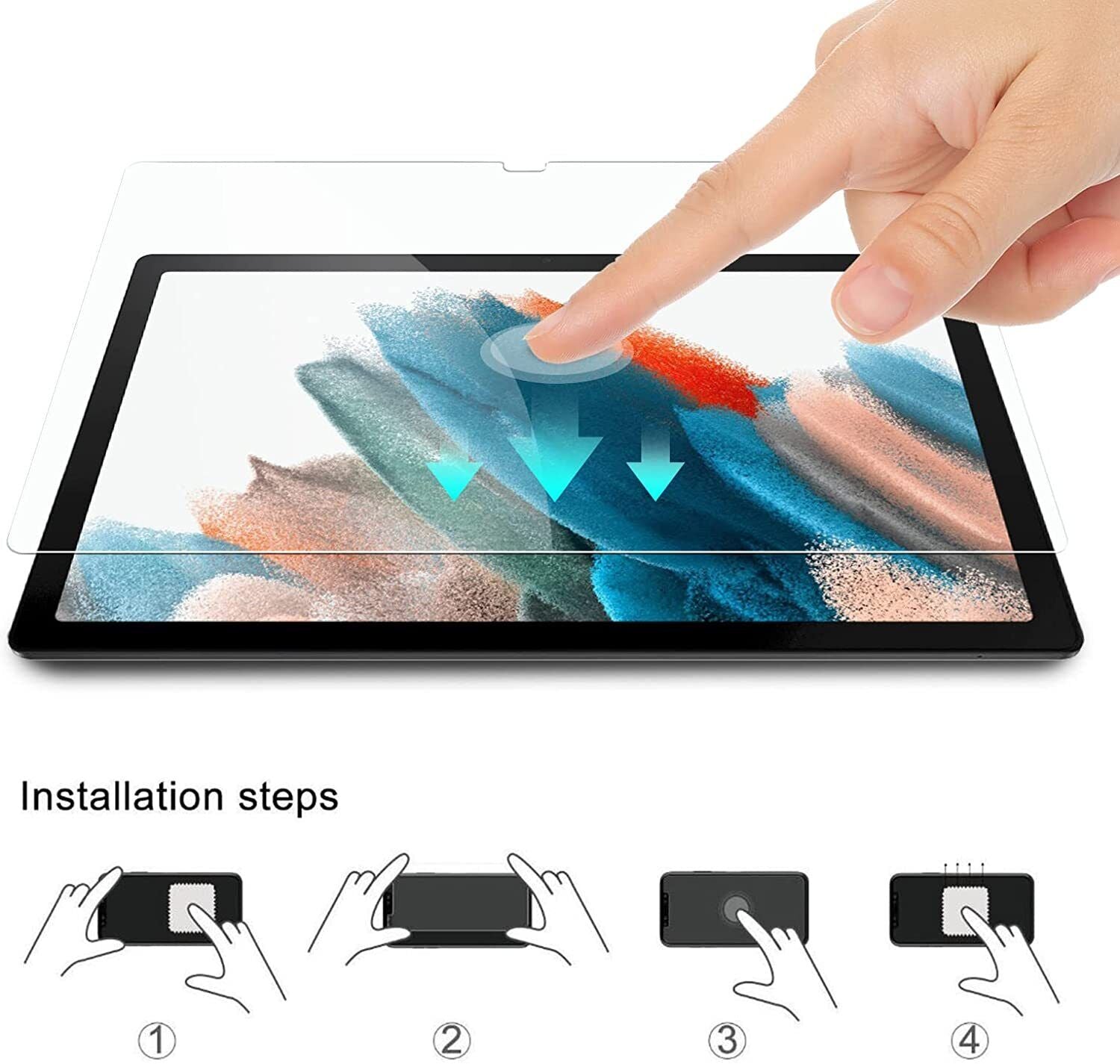 Nuglas Clear Tempered Glass Screen Protector For Samsung Galaxy Tab