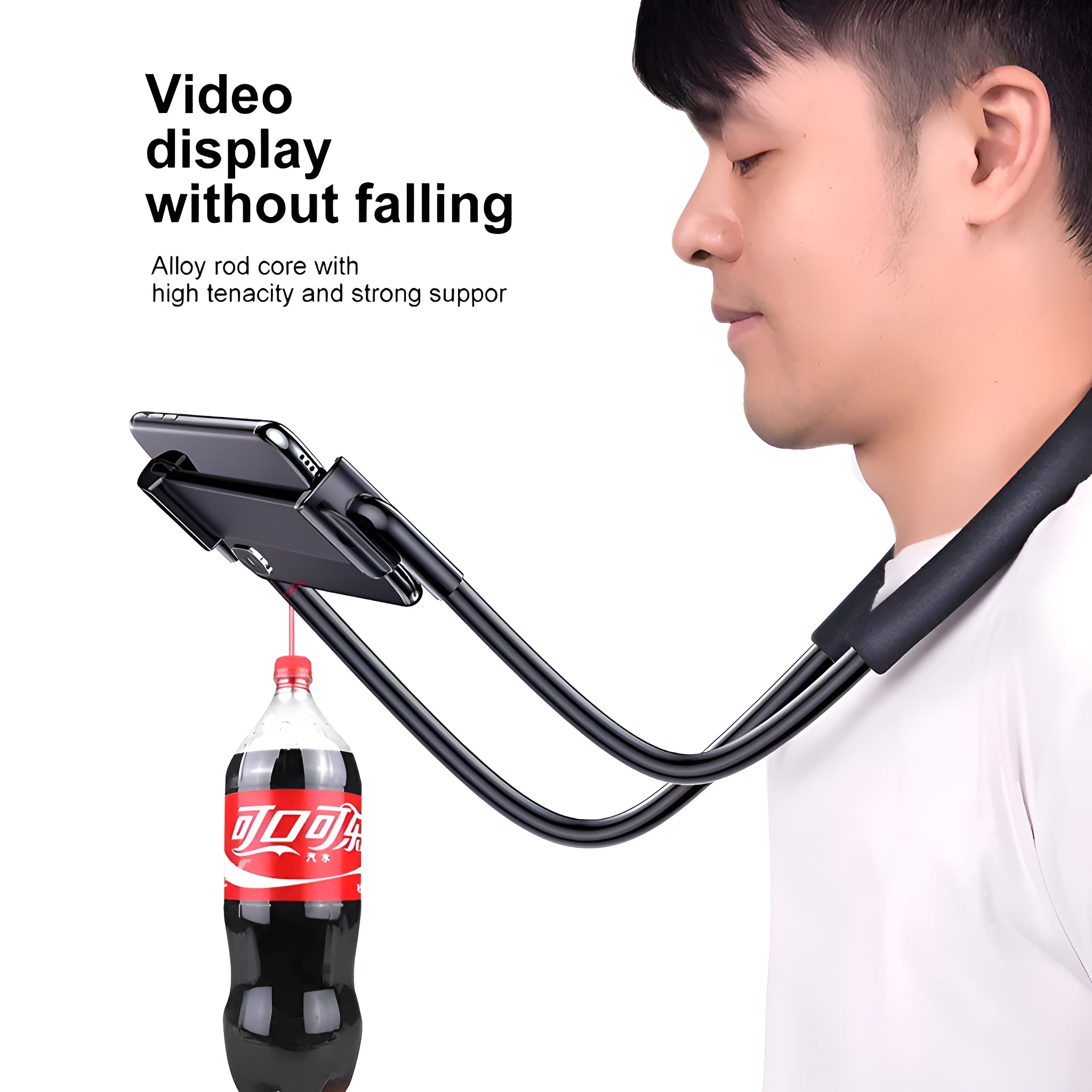 Baseus Aluminium Lazy Neck Phone Holder Hanging Mobile Tablet Support For Video Movie Watching