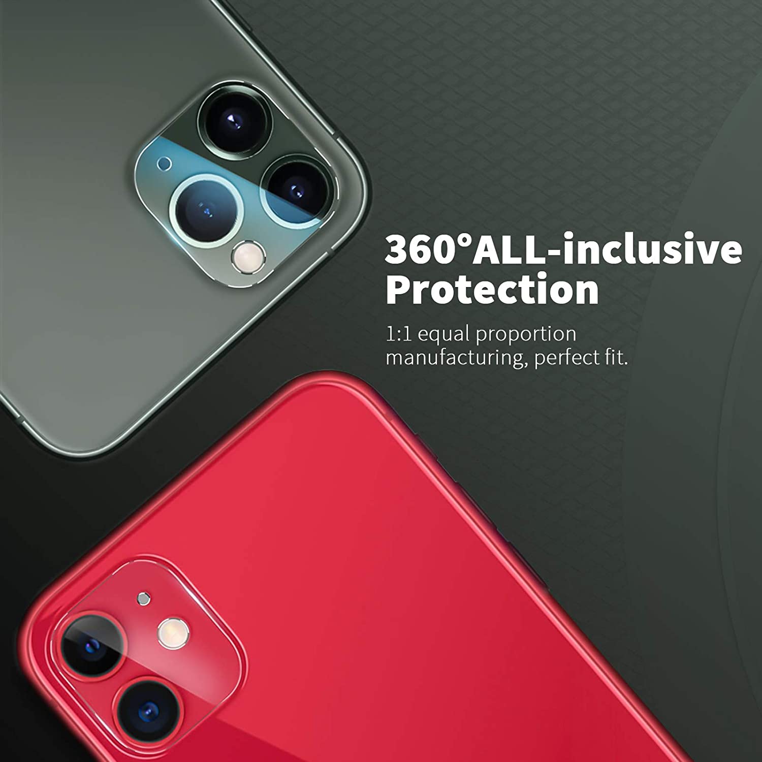 Nuglas Clear Tempered Glass Camera Lens Protector Frame For iPhone 14 13 12 11 XS