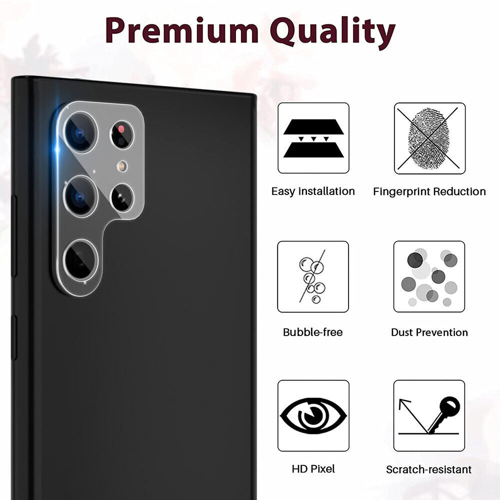 Nuglas Clear Camera Lens Tempered Glass Protector For Samsung Note S22 S21 S20 Ultra Plus