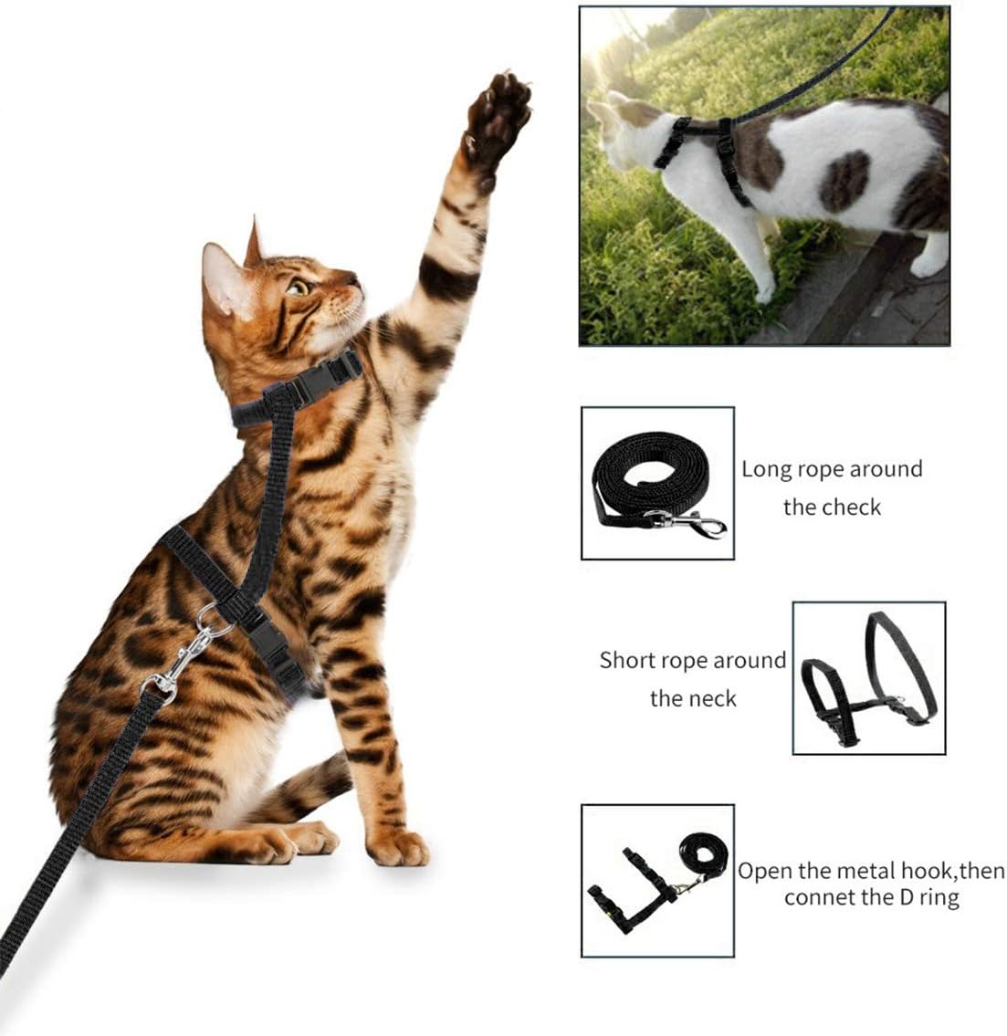 Everlab Cat Harness Collar and Leash For Pet Cat Outdoor Walking