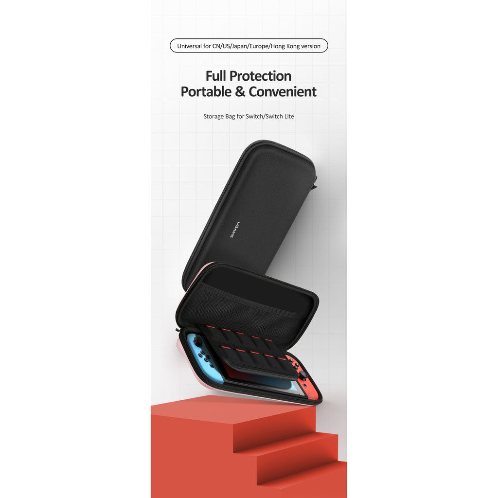 USAMS Nintendo Switch/Lite Portable Travel Carrying Bag Pouch Storage Case -Pink