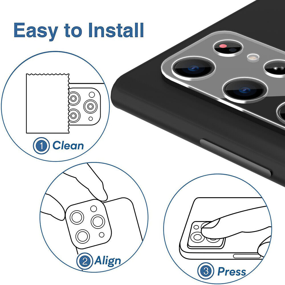 Nuglas Clear Camera Lens Tempered Glass Protector For Samsung Note S22 S21 S20 Ultra Plus