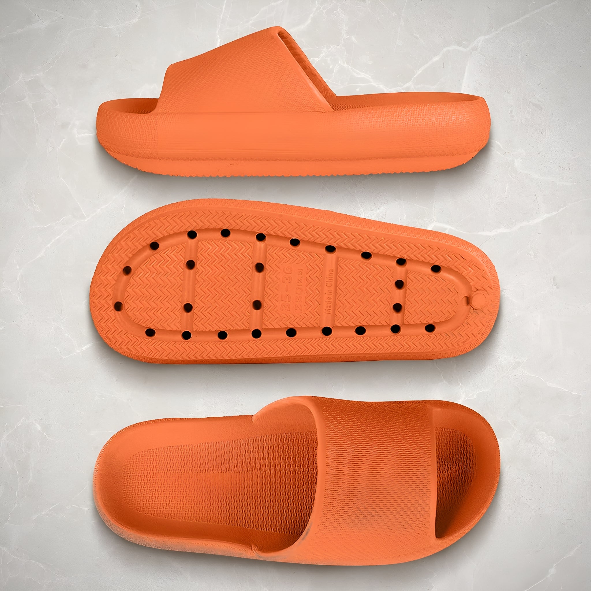 Everlab House Bath Slipper For Men And Women Pillow Slides Non-Slip Lightweight Open-Toe Shower Shoes Quick Drying Extra Thick Sandals Unisex