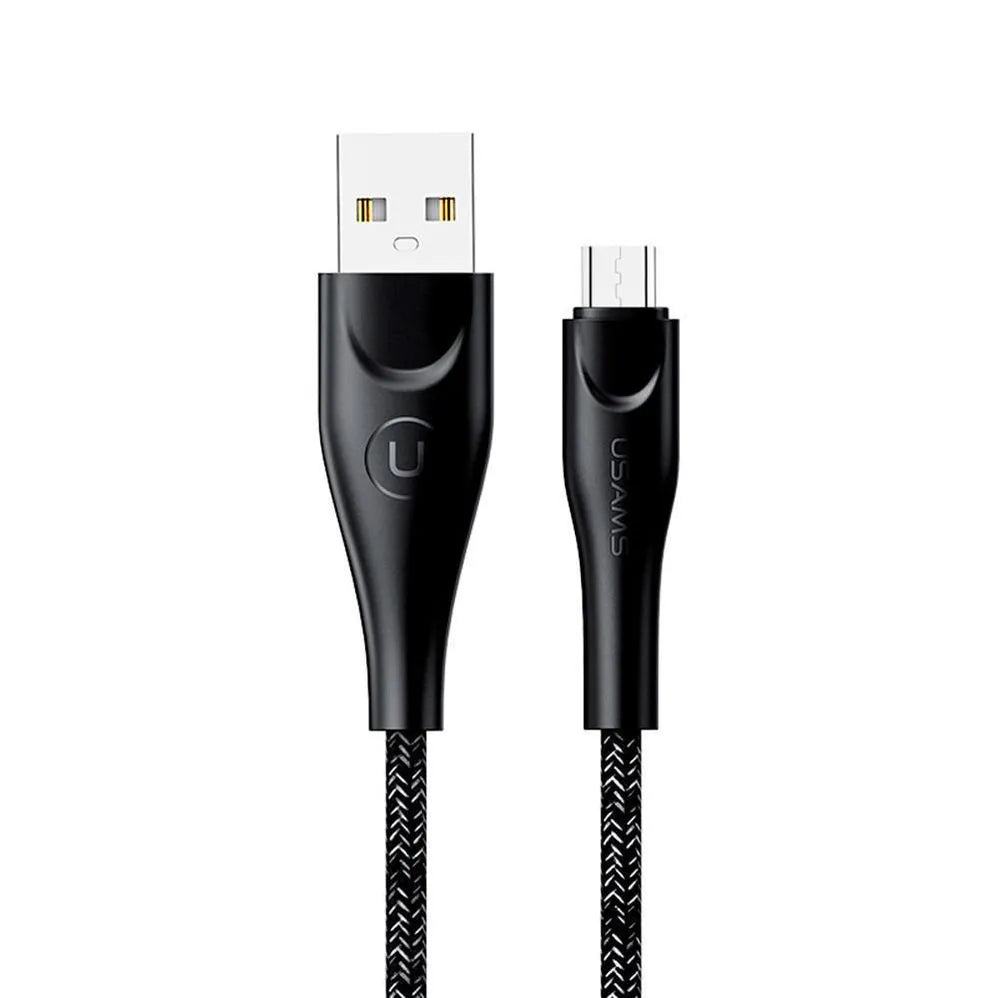 USAMS Smart Braided USB To Micro USB Charger Charging Cable Data Cord Android Samsung US-SJ396