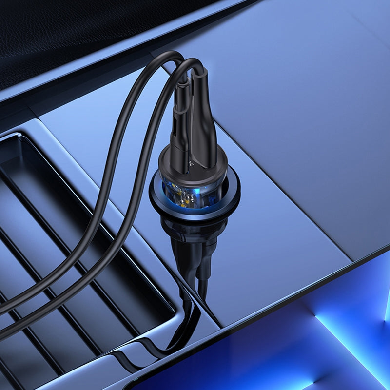 USAMS Fast Charging USB & Type C Car Charger Dual Port Quick Adapter PD