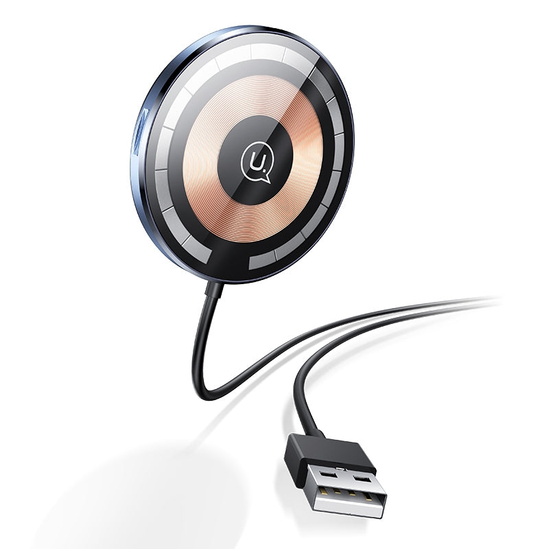 USAMS 15W Fast Car Vent Mount Holder Wireless Charger For iPhone MagSafe