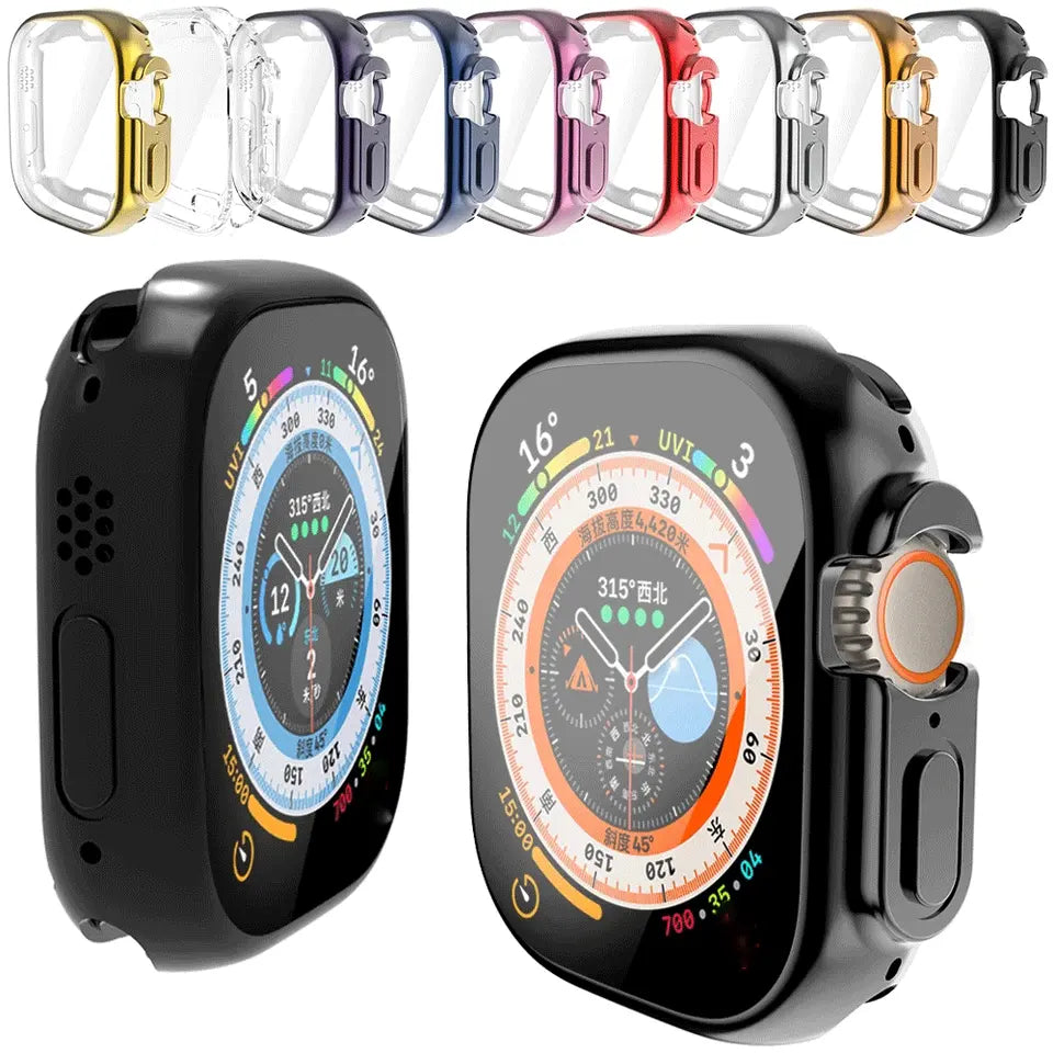 Everlab Apple Watch 49mm 45mm 44mm 42mm 41mm 40mm 38mm Shockproof Tempered Glass Case Glass 360 Cover