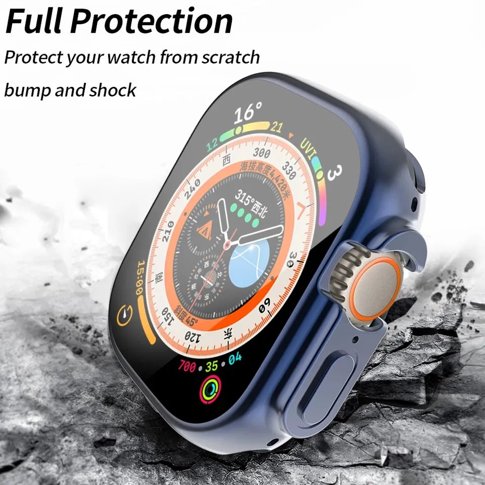 Everlab Apple Watch 49mm 45mm 44mm 42mm 41mm 40mm 38mm Shockproof Tempered Glass Case Glass 360 Cover