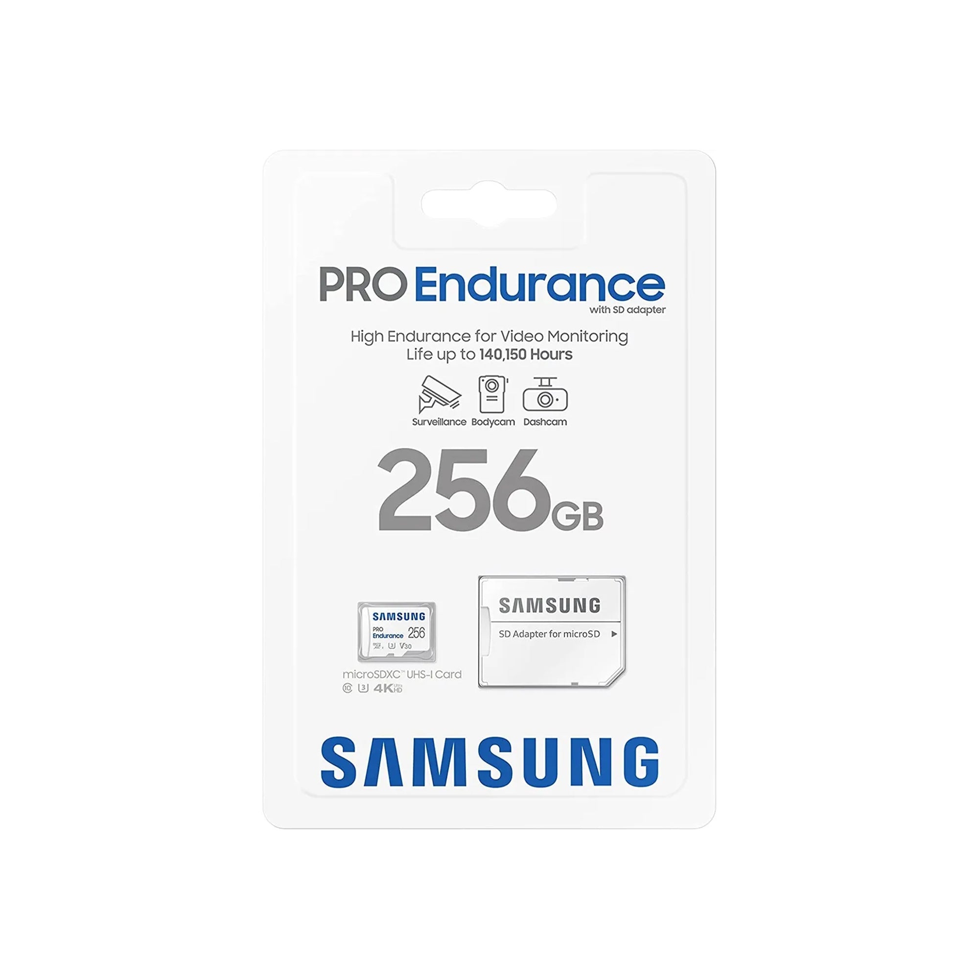 Samsung Pro Endurance 256GB 100MB/s Micro SD Memory Card with Adapter