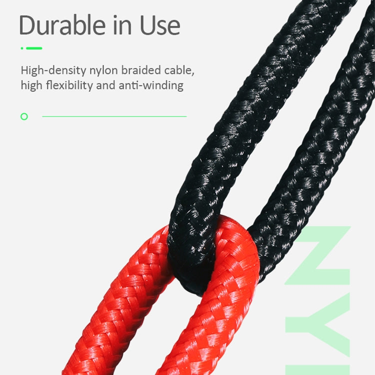 USAMS Braided Aluminum USB To Micro USB Data Charger Cable Cord For Android Samsung (1m)