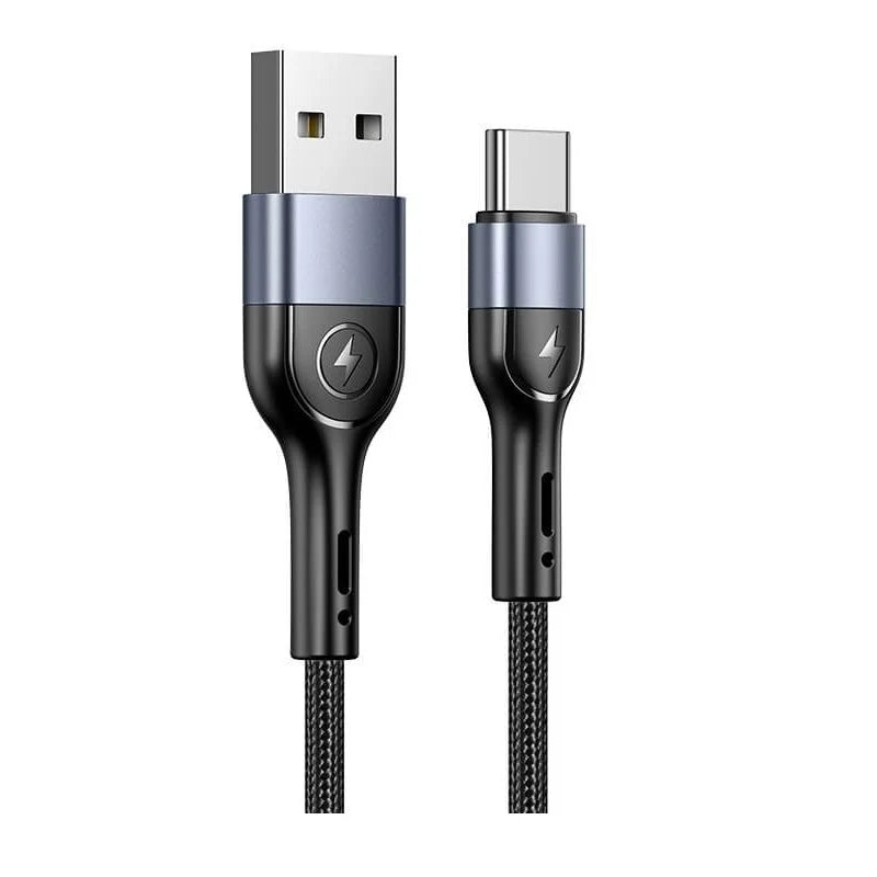 USAMS USB To Type-C Aluminium Charger Cable Charging Data Samsung iPhone 16 15