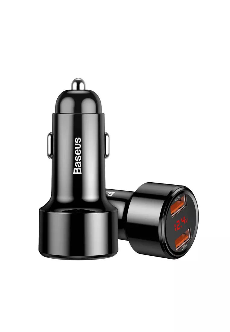 Baseus 45W Handsfree Bluetooth FM Transmitter MP3 Magic Series Car Charger USB Dual Charging Port