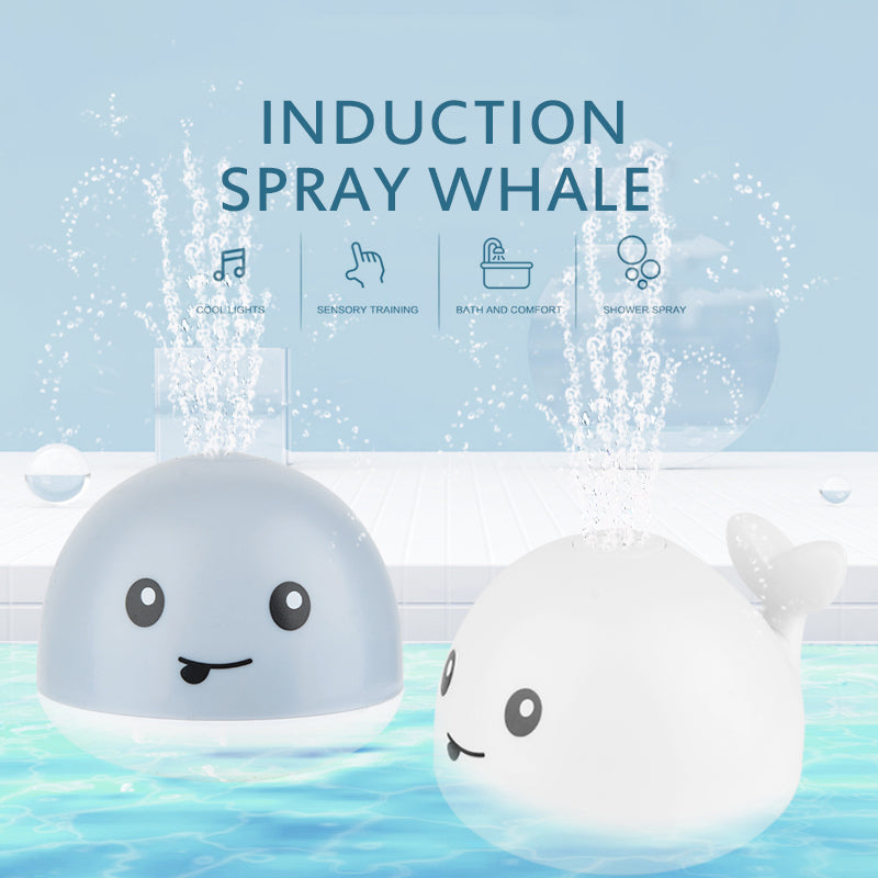 Baby Light Up Bath Tub Toy Whale Water Fun Sprinkler Pool