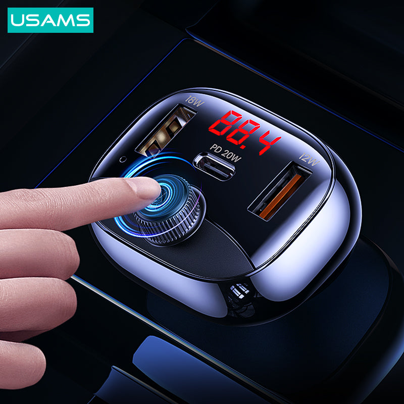 USAMS 50W Fast Charging Car Charger PD USB Type C Cigarette Lighter Adapter