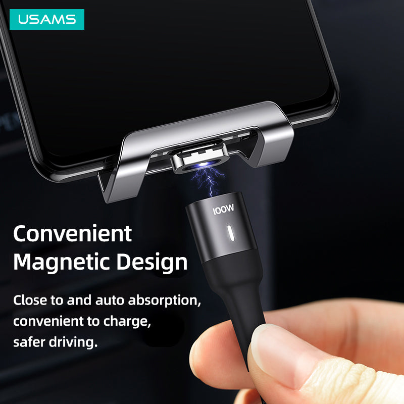 USAMS Magnetic Type C To C Cable Charger Fast Charging Cord For Samsung iPad