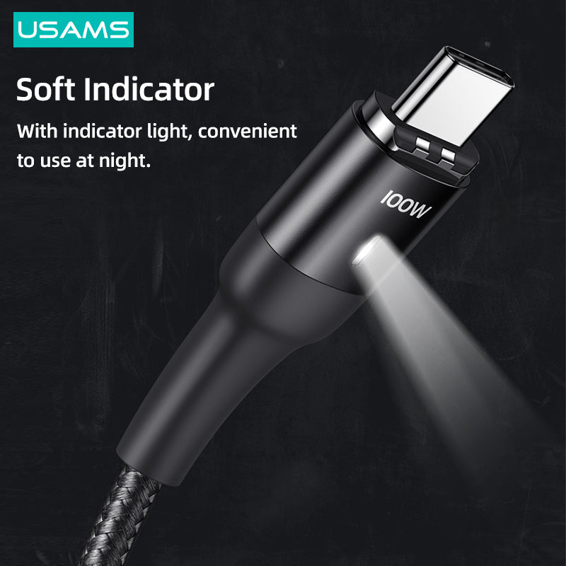 USAMS Magnetic Type C To C Cable Charger Fast Charging Cord For Samsung iPad