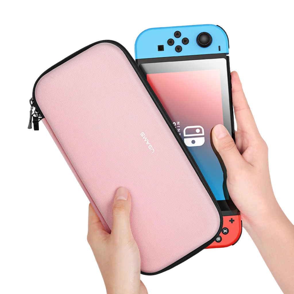 USAMS Nintendo Switch/Lite Portable Travel Carrying Bag Pouch Storage Case -Pink