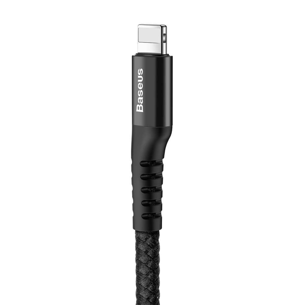 Baseus USB To Lightning Cable Nylon Charging Cable Charger Data Coiled Spiral For iPhone iPad