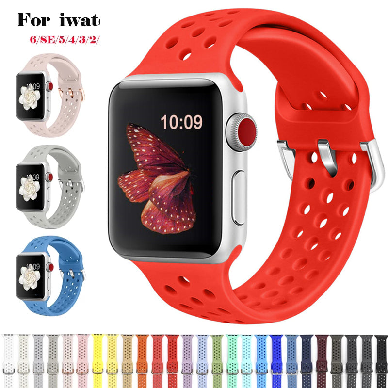 Everlab Sport Nike Silicone Band Replacement Strap For Apple Watch Series 8 7 6 5 4 3