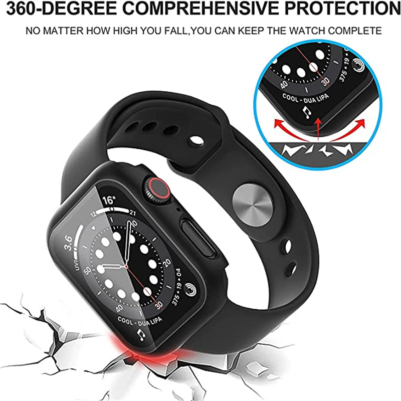 Everlab Apple Watch 49mm 45mm 44mm 42mm 41mm 40mm 38mm Shockproof Tempered Glass Case Glass 360 Cover
