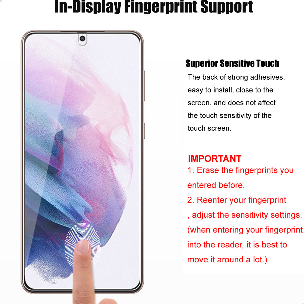 Nuglas 3D Clear Tempered Glass Screen Protector For Samsung S22 S21 S20 Ultra Plus