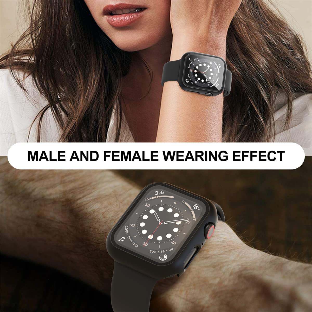 Everlab Apple Watch 49mm 45mm 44mm 42mm 41mm 40mm 38mm Shockproof Tempered Glass Case Glass 360 Cover