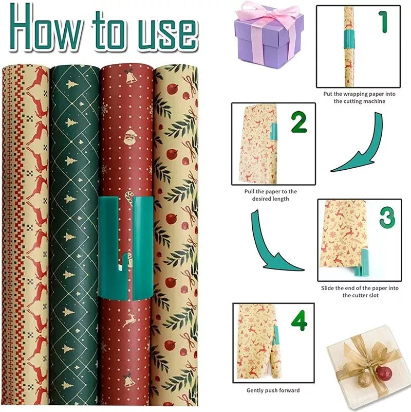 Gift Wrapping Paper Cutter Upgraded Sharper Blade Sliding Paper Cutter Craft