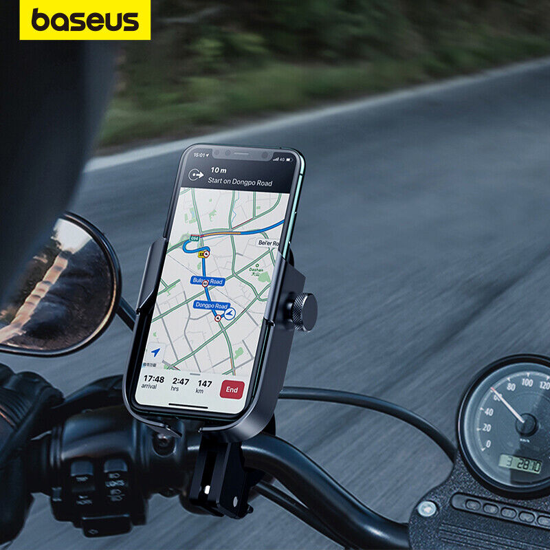 Baseus Mobile Phone Holder Handlebar Mount 360° Rotation For Motorcycle Bicycle Handsfree