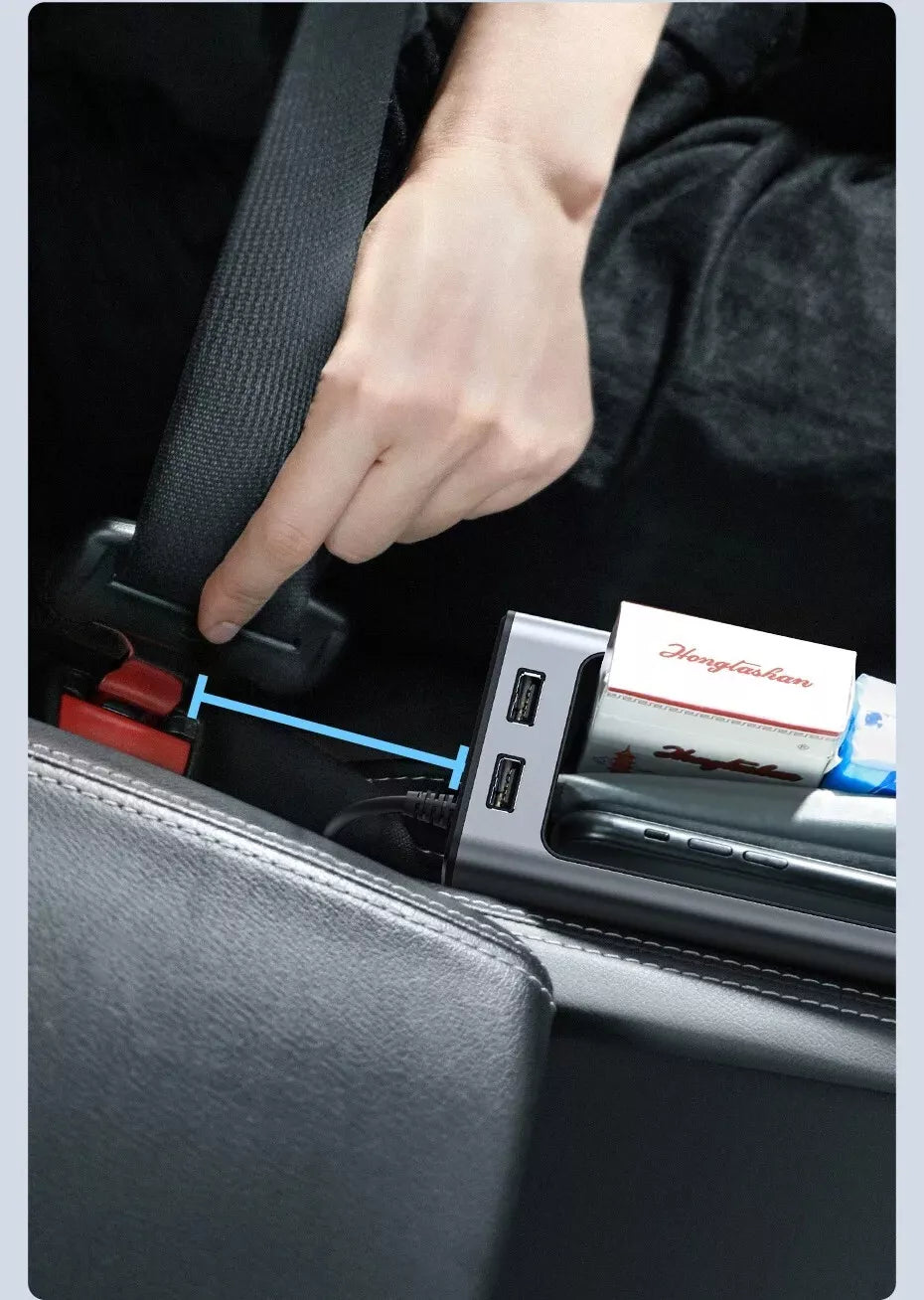 Baseus Universal Deluxe Metal Car Organiser Auto Seat Gap Storage Box For Pocket Organizer Wallet Cigarette Keys Phone Holders