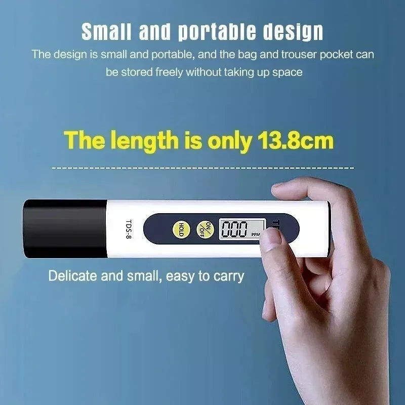 TDS Meter Digital Tester Pen Aquarium Pool Water Hydroponics Quality Monitor