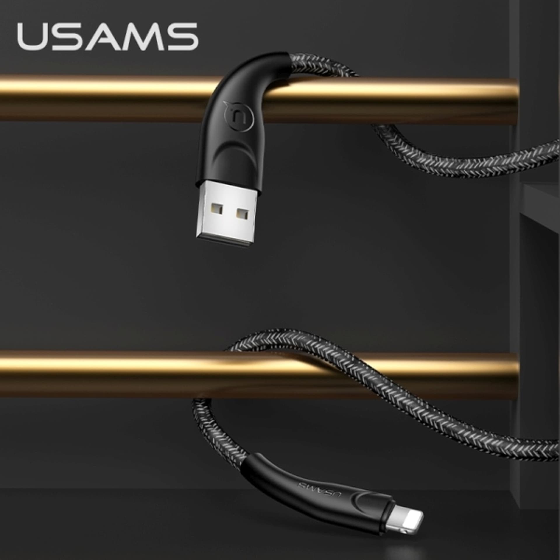 USAMS USB To Lightning 2A Charger Smart Charging Cable Data Cord For iPhone iPad AirPods