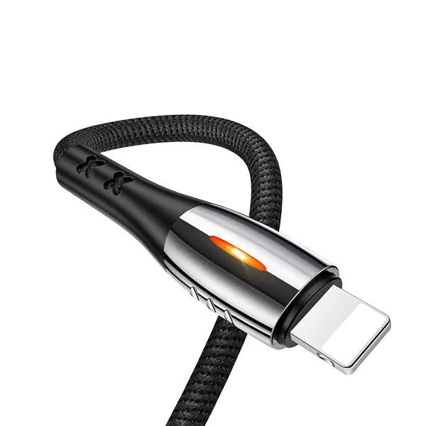 USAMS Braided USB To Lightning Fast Charging Cable Data Cord For iPhone 14 13 12 11 XS Pro Max iPad (2m)