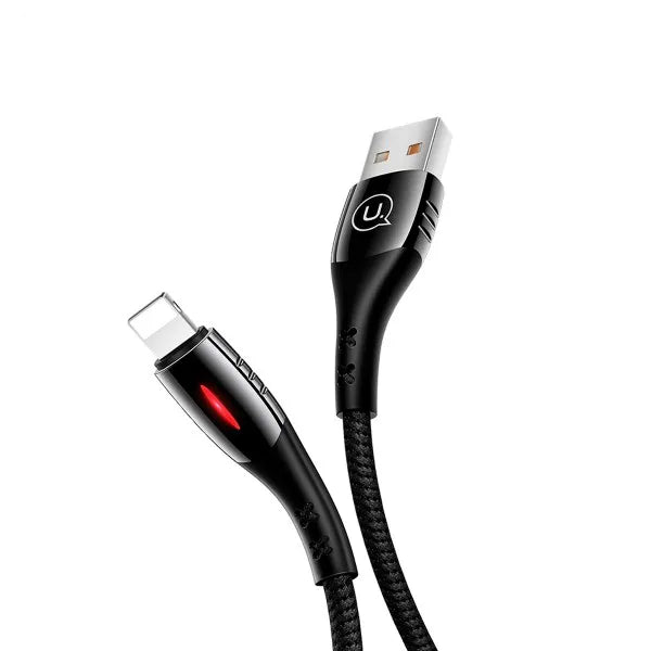 USAMS Braided USB To Lightning Fast Charging Cable Data Cord For iPhone 14 13 12 11 XS Pro Max iPad (2m)