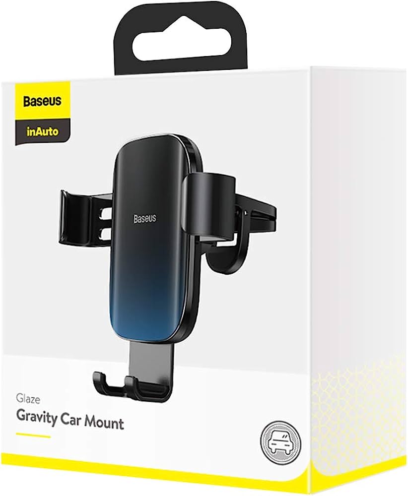 Baseus Gravity Car Phone Holder Air Vent Clip Mount For iPhone Samsung Huawei (Glaze Midnight)