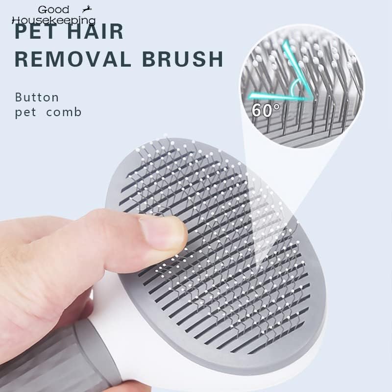 Everlab Cat Brush, Self Cleaning Slicker Brushes For Shedding And Grooming Removes Loose Undercoat, Mats and Tangled Hair Grooming Comb For Cats Dogs Brush Massage