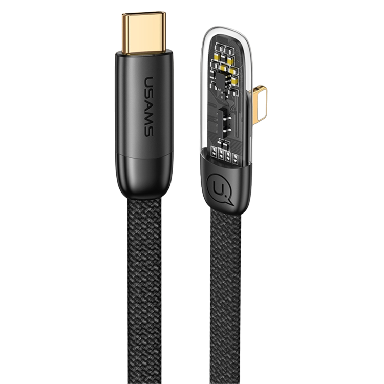 USAMS USB Type C To iPhone Cable 90 Degree Quick Charging Data Fast Charger