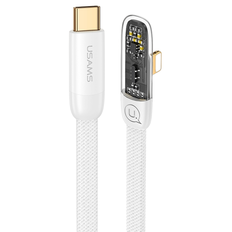USAMS USB Type C To iPhone Cable 90 Degree Quick Charging Data Fast Charger