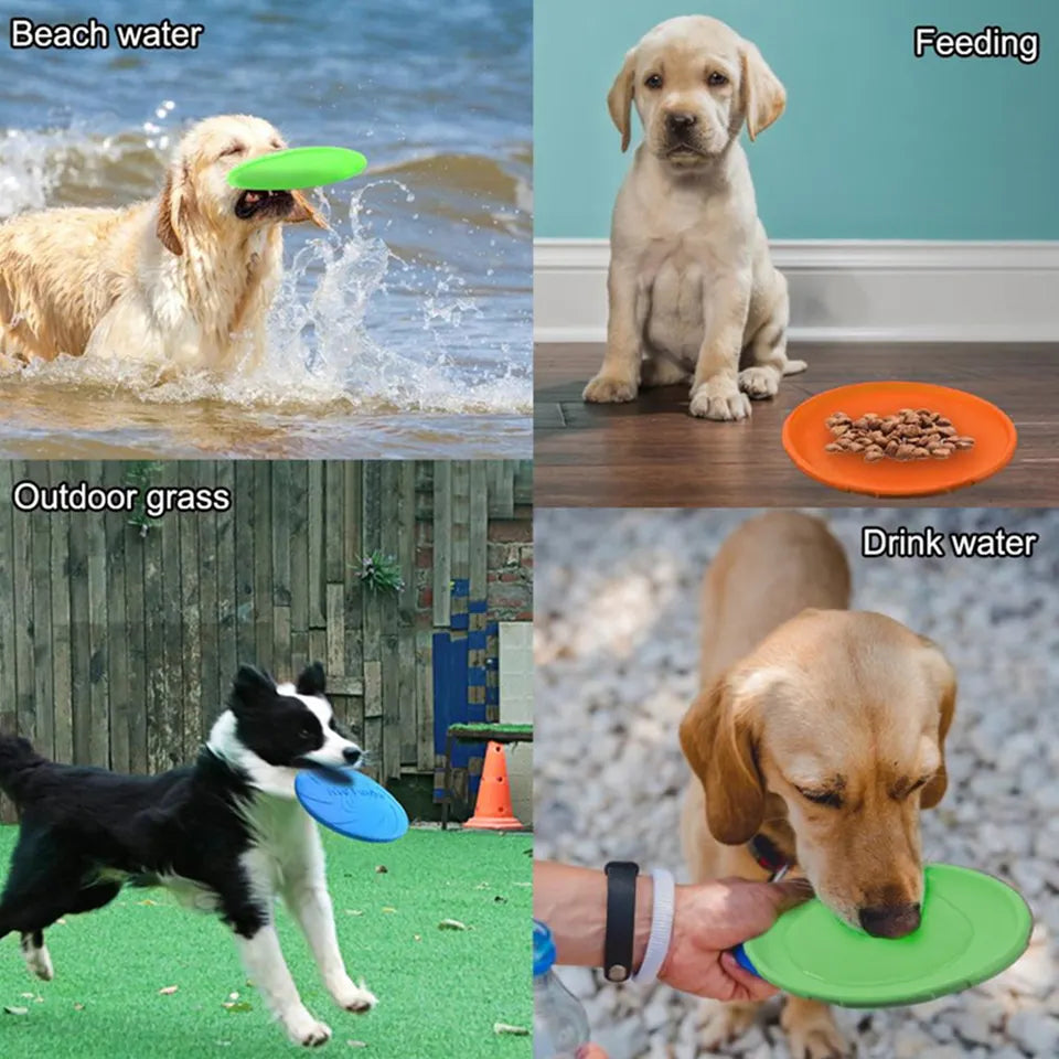 Everlab Silicone Pet Dog Frisbee, Suitable For Small and Medium-Sized Dogs Outdoor Sports Toy Frisbee