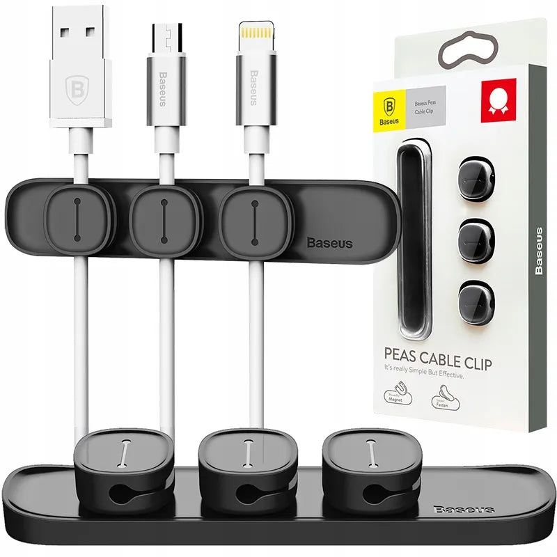 Baseus Peas Magnetic Cable Clip Organiser Clamp Charger Wire Holder