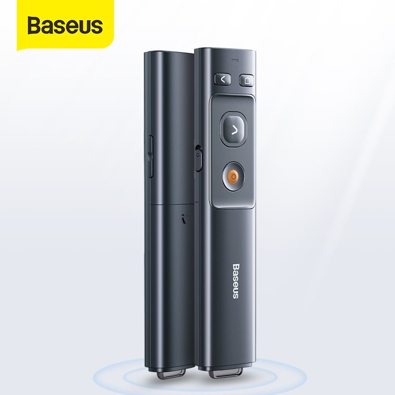 Baseus Wireless Presenter Laser Pointer 2.4GHz Type-C Remote Controller PPT Pen For Projector USB Pointer Presenter