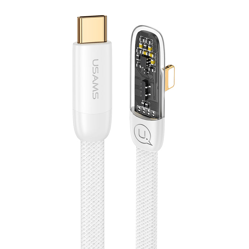 USAMS USB Type C To iPhone Cable 90 Degree Quick Charging Data Fast Charger
