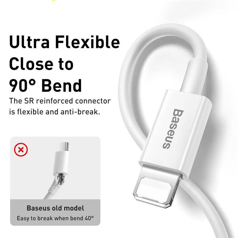 Baseus 2.4A USB To Lightning Fast Charging Cable Data Cord Charger Superior Series For iPhone iPad