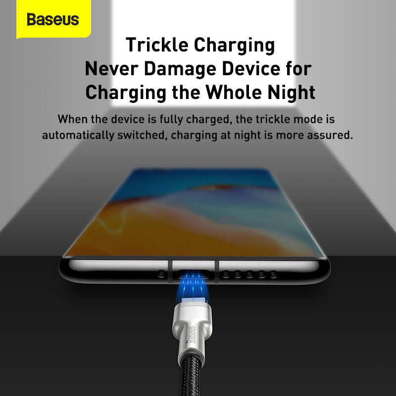 Baseus USB To Type-C Charging Cable Charger Data Cord Metal Cafule Series For Samsung Huawei